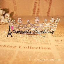 Cristal de lujo de oro tiara corona boda accesorios de pelo joyería de pelo nupcial